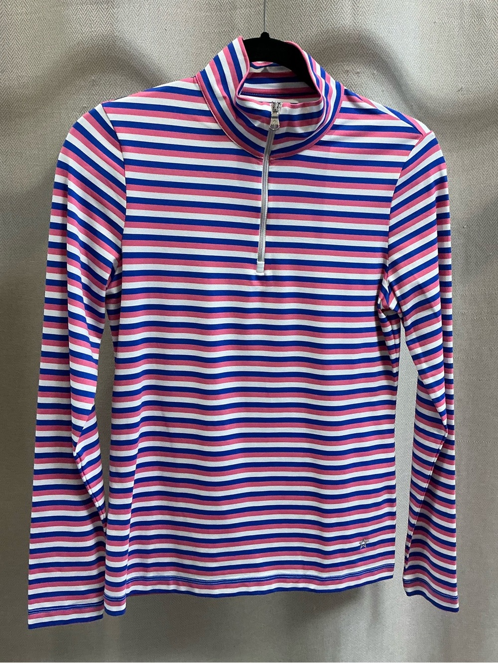 Lohla Sport the Sassy Striped Long Sleeve Top White/Blueberry/Pink
